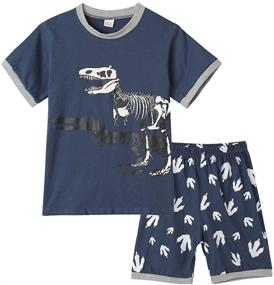 img 4 attached to MyFav Cotton Sleepwear: Cool Summer Skateboard Boys' Clothing for Comfortable Slumber