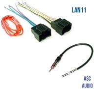 🔌 asc audio car stereo radio wire harness plug & antenna adapter - compatible with gm chevrolet pontiac saturn vehicles (listed below) logo