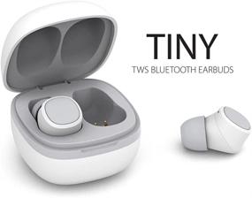 img 3 attached to 🎧 Идеальные беспроводные Bluetooth наушники: 52 часа музыки, микрофон, водонепроницаемые, высокие басы, белые.