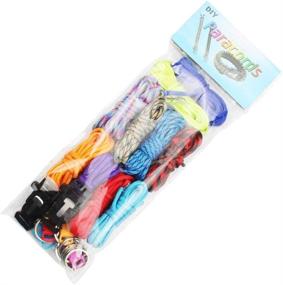 img 4 attached to 🌈 10pcs Parachute Cord DIY Weaving Craft Tool Kit by Goodies' Bay - Rainbow Color Bracelet Kit with Colorful Buckles, Multifunctional Buckles, and Key Rings