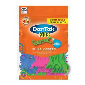 img 1 attached to 🍉 DenTek Детские веселые зубные нити Дикая Фруктовая: 75 штук зубные палочки в упаковке на 2 штуки - восхитительное зубное решение для детей.