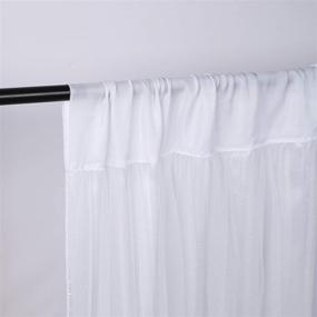 img 1 attached to 🎀 5ftx7ft White Tulle Backdrop Curtains - Ideal for Baby Showers, Weddings, Parties, Birthdays, Bridal Showers, and Photography - Sheer Drape Backdrop