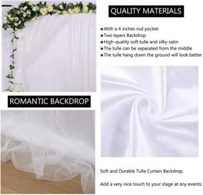 img 2 attached to 🎀 5ftx7ft White Tulle Backdrop Curtains - Ideal for Baby Showers, Weddings, Parties, Birthdays, Bridal Showers, and Photography - Sheer Drape Backdrop