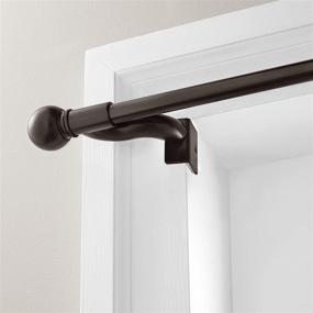 img 3 attached to 🔧 Maytex Twist and Shout Adjustable Tension Curtain Rod: Easy to Install, 28-48 inches, Oil Rubbed Bronze