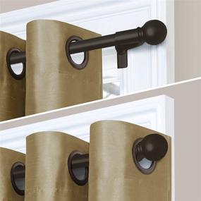 img 2 attached to 🔧 Maytex Twist and Shout Adjustable Tension Curtain Rod: Easy to Install, 28-48 inches, Oil Rubbed Bronze