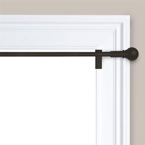 img 4 attached to 🔧 Maytex Twist and Shout Adjustable Tension Curtain Rod: Easy to Install, 28-48 inches, Oil Rubbed Bronze