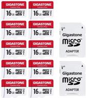 📷 gigastone 16gb 10-pack micro sd card: high-speed camera plus memory for wyze cam, full hd video recording, uhs-i u1 class 10 logo