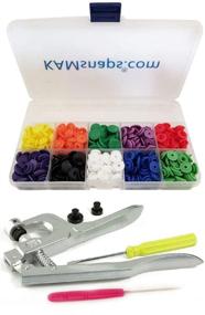 img 3 attached to Premium KAMsnaps Starter Pack: Size 20 T5 KAM Snaps Snap Press Pliers for Plastic Snaps - Lead-Tested, No-Sew Buttons Fastener Setter Hand Tool (Rainbow White)