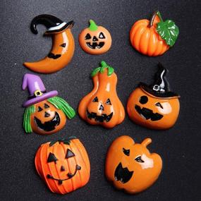 img 1 attached to 🎃 Assorted 30pcs Halloween Theme Craft Resin Ornaments: Cabochons for Scrapbooking, Ghosts, Pumpkins, Spiders – Perfect Charms for Craft Making and Embellishments