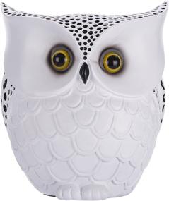 img 3 attached to 🦉 LYASI Owl Pen Holder: Stylish Desk Organizer and Luxury Gift for Exquisite Handicraft Enthusiasts (White:Owl)