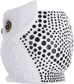 img 2 attached to 🦉 LYASI Owl Pen Holder: Stylish Desk Organizer and Luxury Gift for Exquisite Handicraft Enthusiasts (White:Owl)