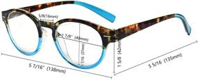 img 1 attached to Eyekepper 3 Pack Oval Stylish Reader Eyeglasses for Women Reading - Round Glasses Design