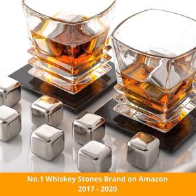 img 2 attached to 🥃 Amerigo Premium Whiskey Stone Set – The Ultimate Gift for Whiskey Enthusiasts