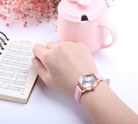img 2 attached to Stylish Girls Watches: Perfect Gift for Ages 11-15, Japanese Movement, Casual Leather Band, Ideal for Students and Fashionable Ladies!