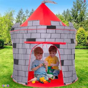 img 1 attached to 🏰 Knight Castle Kids Play Tent
