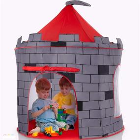 img 4 attached to 🏰 Knight Castle Kids Play Tent