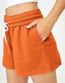 img 2 attached to 🩳 Ezymall Women's Comfy Sweat Shorts: Workout, Casual and Running Cotton Shorts for Summer - with Pockets