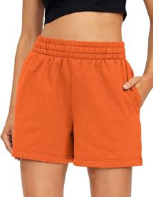 img 4 attached to 🩳 Ezymall Women's Comfy Sweat Shorts: Workout, Casual and Running Cotton Shorts for Summer - with Pockets