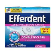 🦷 "таблетки для очистки искусственных зубов efferdent, 252 штуки, полная чистота, мультицветные таблетки логотип