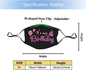 img 3 attached to 🎂 Reusable Adjustable Cloth Face Masks Scarf with Filters - Birthday Edition for Women and Men