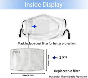 img 1 attached to 🎂 Reusable Adjustable Cloth Face Masks Scarf with Filters - Birthday Edition for Women and Men