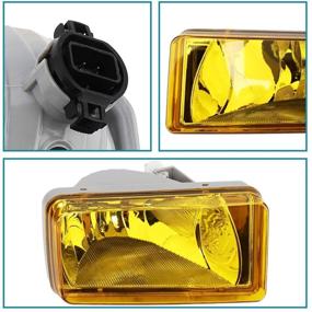 img 1 attached to IRONTEK Amber Lens Bumper Fog Lights Assembly: Perfect Fit for 2007-2014 Chevy Silverado, 2007-2008 Cadillac Escalade & 2007-2014 GMC Sierra - 1 Set Driving Fog Lamps