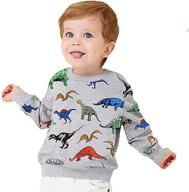 👕 dinosaur sweatshirt toddler t shirt: stylish boys' clothing for fashionable hoodies & sweatshirts logo