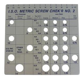 img 3 attached to Шаблон для проверки метрической резьбы "Screw Chekr Metric Thread Checker