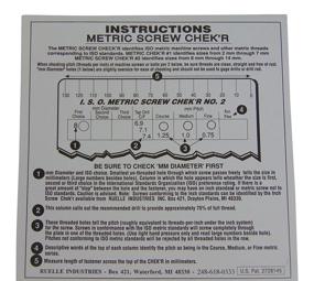 img 2 attached to Шаблон для проверки метрической резьбы "Screw Chekr Metric Thread Checker