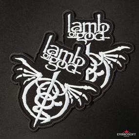 img 1 attached to Lamb God Patch Patches Embroidered