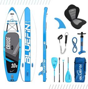 img 4 attached to 🏄 Bluefin SUP Stand Up Inflatable Paddle Board with Kayak Conversion Kit: The Ultimate iSUP Kayak Bundle (Blue 10'8")