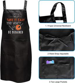 img 1 attached to 👨 Hilarious Chef Aprons for Kitchen Cooking BBQ Grill, Perfect Gifts for Men, Dad, Husband