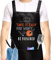 👨 hilarious chef aprons for kitchen cooking bbq grill, perfect gifts for men, dad, husband логотип