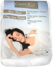 img 4 attached to 🛏️ White Twin Comfort Shield Waterproof Terry Mattress Protector with Anti-Allergen Properties