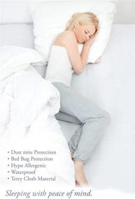 img 3 attached to 🛏️ White Twin Comfort Shield Waterproof Terry Mattress Protector with Anti-Allergen Properties