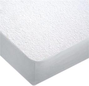 img 1 attached to 🛏️ White Twin Comfort Shield Waterproof Terry Mattress Protector with Anti-Allergen Properties
