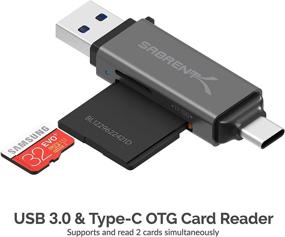 img 3 attached to 📸 Sabrent USB 3.0 and USB Type-C OTG Card Reader: High Compatibility with SD, SDHC, SDXC, MMC/MicroSD, T-Flash - CR-BCA2