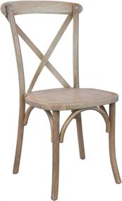 img 4 attached to Flash Furniture Cross Chairs Natural Furniture for Dining Room Furniture