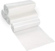 🗑️ 33 gallon clear garbage can liners (50 count): high density, lightweight trash bags for 30-40 gallon bins - thin, 10 micron thickness - ideal for office, home, hospital, wastebaskets - 2 coreless rolls included logo