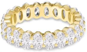 img 4 attached to NYC Sterling Zirconia Oval Cut Gold Plated Silver