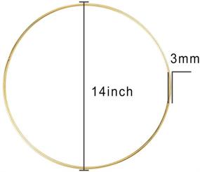 img 3 attached to 🌼 Sntieecr 2 Pack 14 Inch Large Metal Floral Hoop Wreath Macrame Gold Craft Hoop Rings: Perfect for DIY Wedding Decor, Dream Catchers, and Wall Hangings