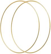 🌼 sntieecr 2 pack 14 inch large metal floral hoop wreath macrame gold craft hoop rings: perfect for diy wedding decor, dream catchers, and wall hangings logo