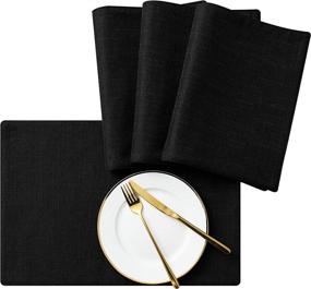 img 4 attached to Elegant Resistant Washable Placemats by SyMax