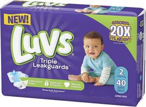 img 3 attached to 👶 Luvs Triple Leakguards Diapers Size 2 40 Count" - "Luvs Triple Leakguards Size 2 Diapers, 40 Count