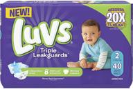 👶 luvs triple leakguards diapers size 2 40 count" - "luvs triple leakguards size 2 diapers, 40 count logo