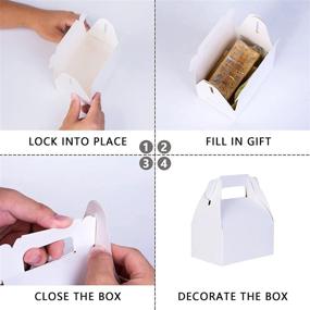 img 2 attached to 50 Pack White Paper Treat Gift Boxes - Gable Favor Boxes: Perfect for Fun Parties, Birthdays, Weddings, and More!