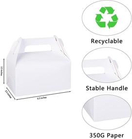 img 3 attached to 50 Pack White Paper Treat Gift Boxes - Gable Favor Boxes: Perfect for Fun Parties, Birthdays, Weddings, and More!