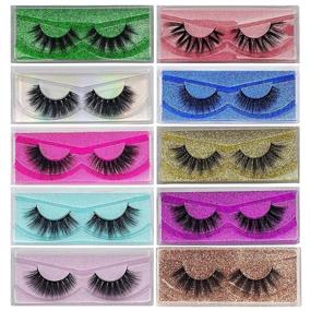 img 4 attached to ⚡ Mikiwi 10 Pack False Eyelashes - Wholesale 5D Faux Mink Lashes, Lengths 12-20mm, Fluffy Natural Volume Eye Lashes, Individually Packaged Faux Mink Eyelashes