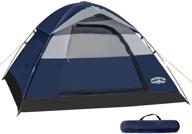 🏕️ versatile and spacious pacific pass 2 person family dome tent - ideal for camping, backpacking, and hiking - includes removable rain fly - easy set up - 82.7 x 82.7 x 47.2 inches - navy blue логотип