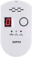 zorvo natural gas detector - high sensitivity plug-in alarm sensor for methane, propane, and lpg leaks - kitchen monitor for home safety - lng, coal & gas leak detector logo